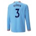 Cheap Manchester City Ruben Dias #3 Home Football Shirt 2022-23 Long Sleeve